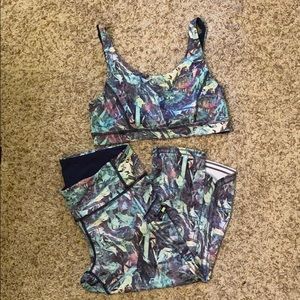 Lululemon bra and Capri set